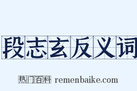 段志玄反义词是什么意思的图片